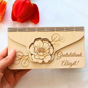 Ballagási virág mintás pénzátadó - Meska.hu