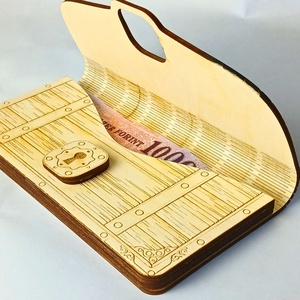 Boríték formájú fa pénzátadó ballagásra - otthon & életmód - papír, írószer - ajándékozás kellékei - pénzátadó doboz - Meska.hu