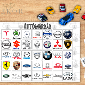 Autómárkák párosító játék, Művészet, Grafika & Illusztráció, Digitális, Fotó, grafika, rajz, illusztráció, MESKA