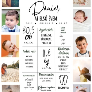 Az első évem - 1 éves poszter - művészet - grafika & illusztráció - digitális - Meska.hu