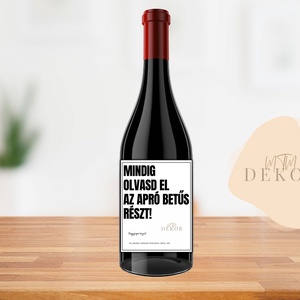 Bababejelentő italcímke - művészet - grafika & illusztráció - digitális - Meska.hu