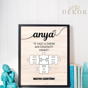 Puzzle családi kép szülőknek, Művészet, Grafika & Illusztráció, Digitális, Fotó, grafika, rajz, illusztráció, MESKA