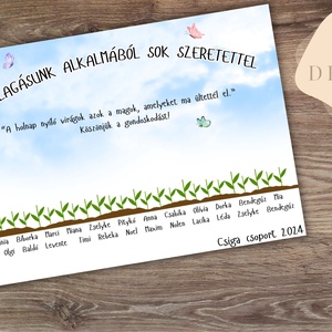 Ballagási csoportos ujjlenyomat emléklap - művészet - grafika & illusztráció - digitális - Meska.hu