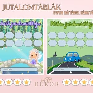Jutalomtábla gyerekeknek - egyedi névvel - Egyedi grafikával - Bluey - Bing - Mancs őrjárat - Minecraft - Gabi babaháza  - Meska.hu