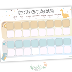 Napirend táblázat gyerekeknek / Mágneses napirend / Egyedi napirend / Névvel ellátott napirend / Rutintábla - művészet - grafika & illusztráció - digitális - Meska.hu