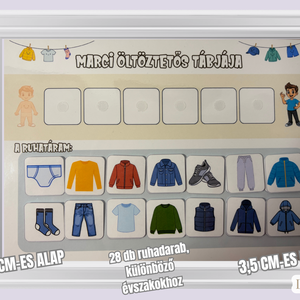 Öltöztetős tábla gyerekeknek � egyedi, névre szóló fejlesztő játék 28 elemmel - művészet - grafika & illusztráció - digitális - Meska.hu