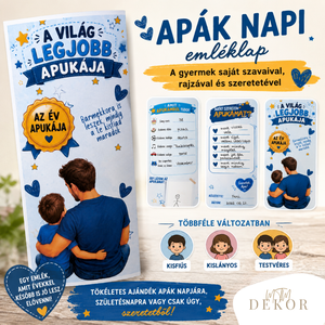 Apák napi emléklap � kitölthető emlék Apának - Meska.hu