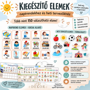Kiegészítő elemek - Plusz elemek napirendjeinkhez - heti tervezőinkhez - Meska.hu