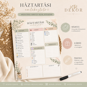Mágneses háztartási emlékeztető , Otthon & Életmód, Papír, írószer, Naptár & Tervező, Fotó, grafika, rajz, illusztráció, MESKA