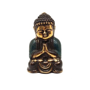 Réz figura Buddha baba óarany kék 4x7cm, Otthon & Életmód, Dekoráció, Spiritualitás, , MESKA
