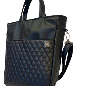 SuziartBag Fekete steppelt kisfüles kenguru táska - táska & tok - kézitáska & válltáska - válltáska - Meska.hu