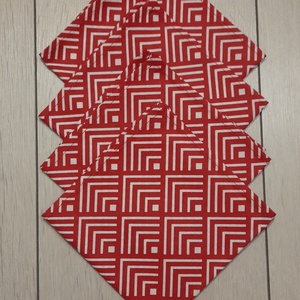 Geometriamintás textilszalvéta , Otthon & Életmód, Konyhafelszerelés, tálalás, Konyhai textil, Szalvéta, Varrás, MESKA