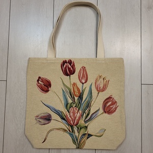 Tulipános táska, Táska & Tok, Bevásárlás & Shopper táska, Shopper, textiltáska, szatyor, Varrás, MESKA