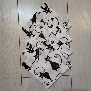 Cicás textilszalvéta , Otthon & Életmód, Konyhafelszerelés, tálalás, Konyhai textil, Szalvéta, Varrás, MESKA