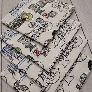 Párizs mintás textilszalvéta  - otthon & életmód - konyhafelszerelés, tálalás - konyhai textil - szalvéta - Meska.hu