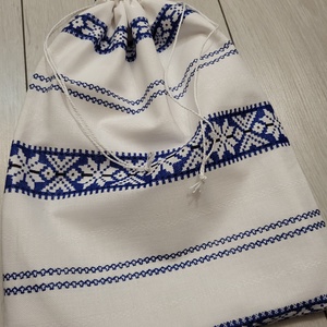 Kék palócmintás kenyereszsák  - táska & tok - bevásárlás & shopper táska - kenyeres zsák - Meska.hu