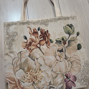 Orchideás táska - táska & tok - bevásárlás & shopper táska - shopper, textiltáska, szatyor - Meska.hu