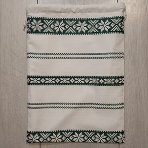 Kenyeres zsák 47. - palócmintás vászonból - táska & tok - bevásárlás & shopper táska - kenyeres zsák - Meska.hu