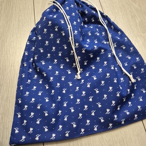 Kenyereszsák kékfestő jellegű pamutvászonból  - táska & tok - bevásárlás & shopper táska - kenyeres zsák - Meska.hu