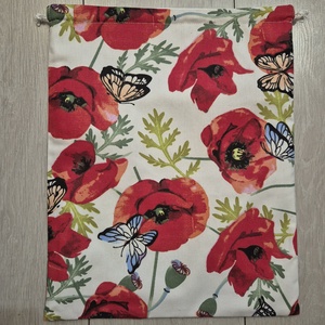 Pipacsmintás kenyereszsák  - táska & tok - bevásárlás & shopper táska - kenyeres zsák - Meska.hu