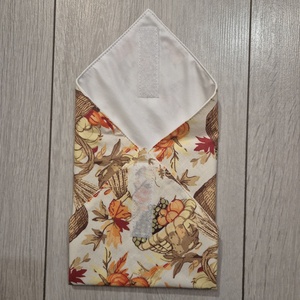 Öko szendvicscsomagoló - őszi, sütőtökös, gyümölcsös - táska & tok - uzsonna- & ebéd tartó - szendvics csomagoló - Meska.hu