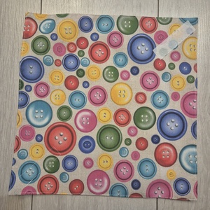 Öko szendvicscsomagoló - színes gombok - táska & tok - uzsonna- & ebéd tartó - szendvics csomagoló - Meska.hu