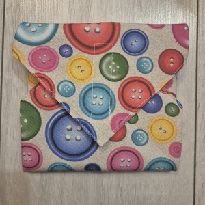 Öko szendvicscsomagoló - színes gombok, Táska & Tok, Uzsonna- & Ebéd tartó, Szendvics csomagoló, Varrás, MESKA