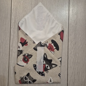 Öko szendvicscsomagoló - cicás - táska & tok - uzsonna- & ebéd tartó - szendvics csomagoló - Meska.hu