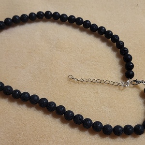 Lávakő és tigrisszem ásványkarkötő - Meska.hu