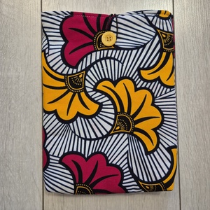 Könyvtok - gingko bilobás (Afrikai textil), Könyv & Zene, Könyvtok, Varrás, MESKA