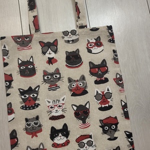 Cicás vászonszatyor  - táska & tok - bevásárlás & shopper táska - shopper, textiltáska, szatyor - Meska.hu