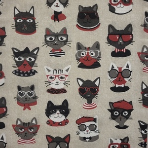 Cicás vászonszatyor  - táska & tok - bevásárlás & shopper táska - shopper, textiltáska, szatyor - Meska.hu