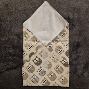 Öko szendvicscsomagoló - baglyos - táska & tok - uzsonna- & ebéd tartó - szendvics csomagoló - Meska.hu