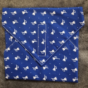 Öko szendvicscsomagoló - kékfestő jellegű pamutvászonból , Táska & Tok, Uzsonna- & Ebéd tartó, Szendvics csomagoló, Varrás, MESKA