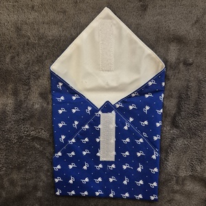 Öko szendvicscsomagoló - kékfestő jellegű pamutvászonból  - táska & tok - uzsonna- & ebéd tartó - szendvics csomagoló - Meska.hu