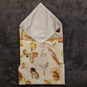 Öko szendvicscsomagoló - pékárumintás  - táska & tok - uzsonna- & ebéd tartó - szendvics csomagoló - Meska.hu