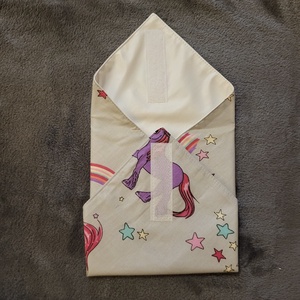 Öko szendvicscsomagoló - unikornis  - táska & tok - uzsonna- & ebéd tartó - szendvics csomagoló - Meska.hu