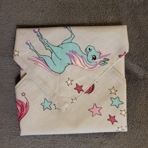 Öko szendvicscsomagoló - unikornis , Táska & Tok, Uzsonna- & Ebéd tartó, Szendvics csomagoló, Varrás, MESKA