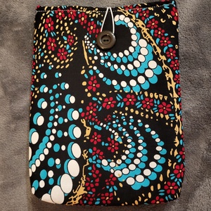 Könyvtok -  virágmintás(Afrikai textil) - Meska.hu
