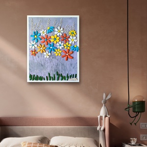 Mezei virágok 40x30, Otthon & Életmód, Dekoráció, Kép & Falikép, Kavics kép, , MESKA