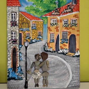 Szerelem kavicskép 25x19 cm, Otthon & Életmód, Dekoráció, Kép & Falikép, Kavics kép, , MESKA