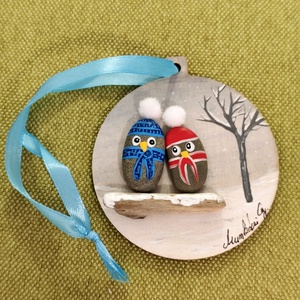 Karácsonyi dísz, Otthon & Életmód, Dekoráció, Kép & Falikép, Kavics kép, , MESKA