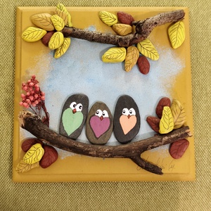 Őszi kavicskép, Otthon & Életmód, Dekoráció, Kép & Falikép, Kavics kép, , MESKA