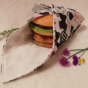 Cicás szendvicscsomagoló szalvéta, Otthon & Életmód, Szalvéta, Konyhai textil, Konyhafelszerelés, tálalás, Varrás, MESKA