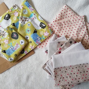 Zerowaste szett, bevásárlózsák, kenyereszsák, uzsonnacsomagoló, mosható szalvéta, Táska & Tok, Shopper, textiltáska, szatyor, Bevásárlás & Shopper táska, Varrás, MESKA