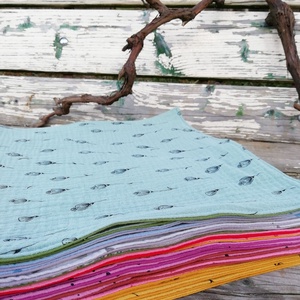 5+1 db Textil szalvéta duplagézből és pamutvászonból - otthon & életmód - konyhafelszerelés, tálalás - konyhai textil - szalvéta - Meska.hu