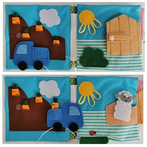 Készségfejlesztő textilkönyvecske - húsvéti  - játék & sport - Meska.hu