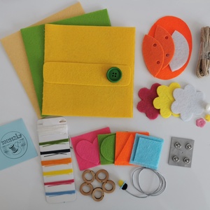 DIY textilkönyvecske - sárga , Játék & Sport, Textilkönyv & Babakönyv, Varrás, MESKA