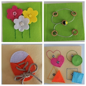 DIY textilkönyvecske - sárga  - játék & sport - textilkönyv & babakönyv - Meska.hu