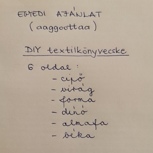 DIY textilkönyvecske - Meska.hu